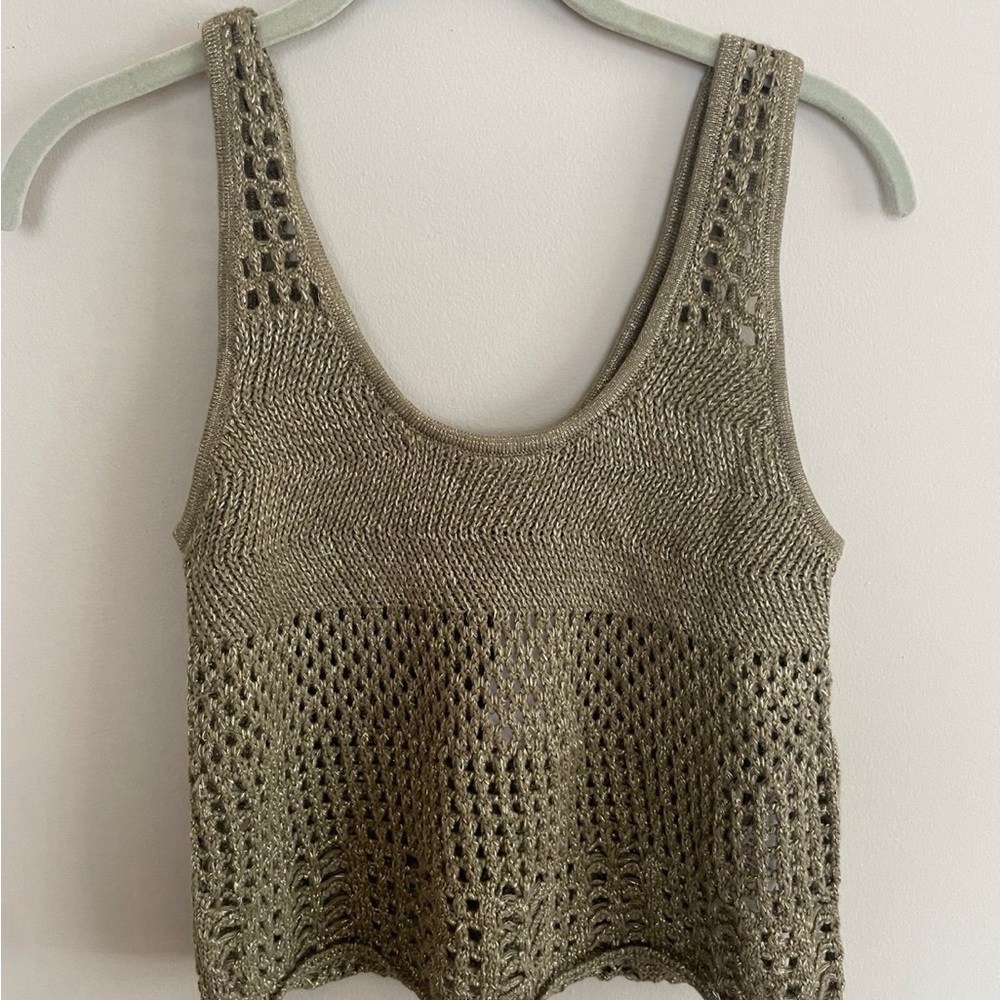 Abercrombie & Fitch Olive Knit Tank Top